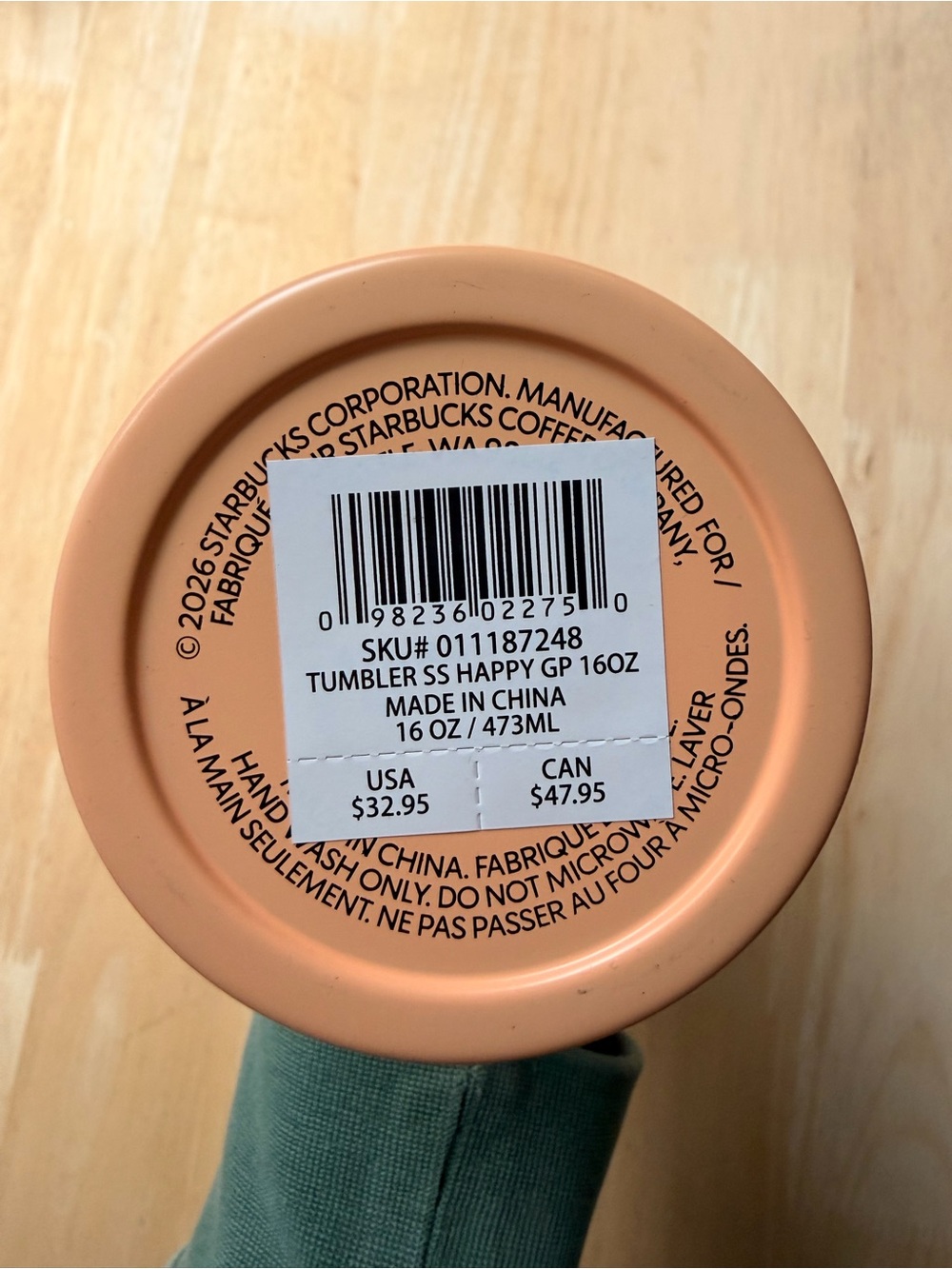 Starbucks x Peanuts Great Pumpkin Snoopy Stainless Tumbler Woodstock Charms - Picture 5 of 5